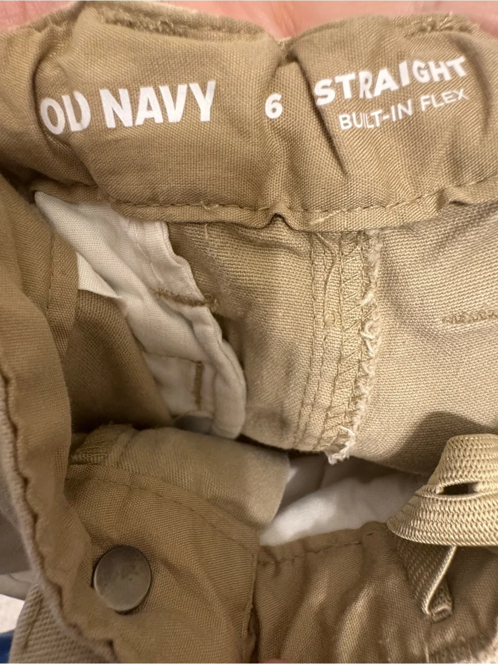 Old Navy Straight Built In Flex Bundle Pants Khaki and Blue